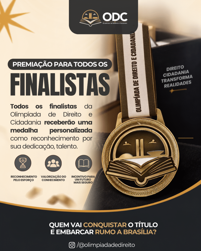 ODC 2026 premia todos os finalistas com medalhas personalizadas e certificados